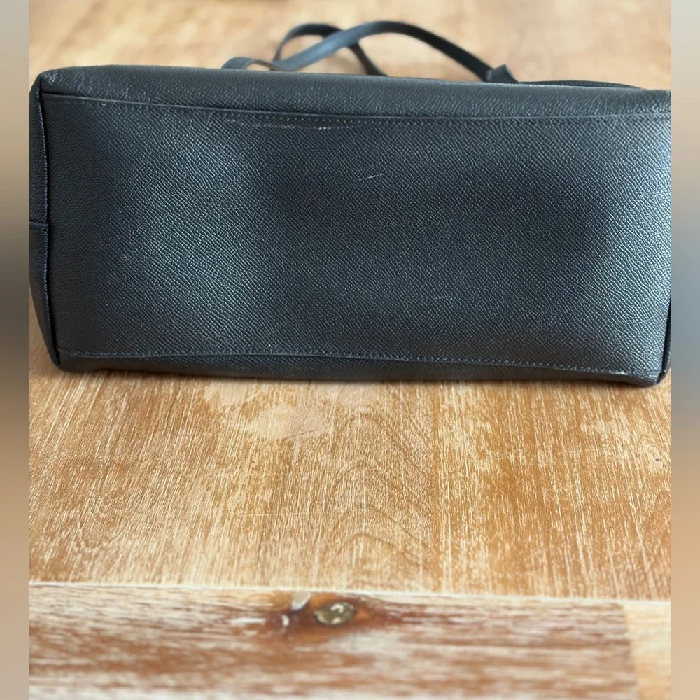 Coach Black Leather Tote - Picture 3 of 5